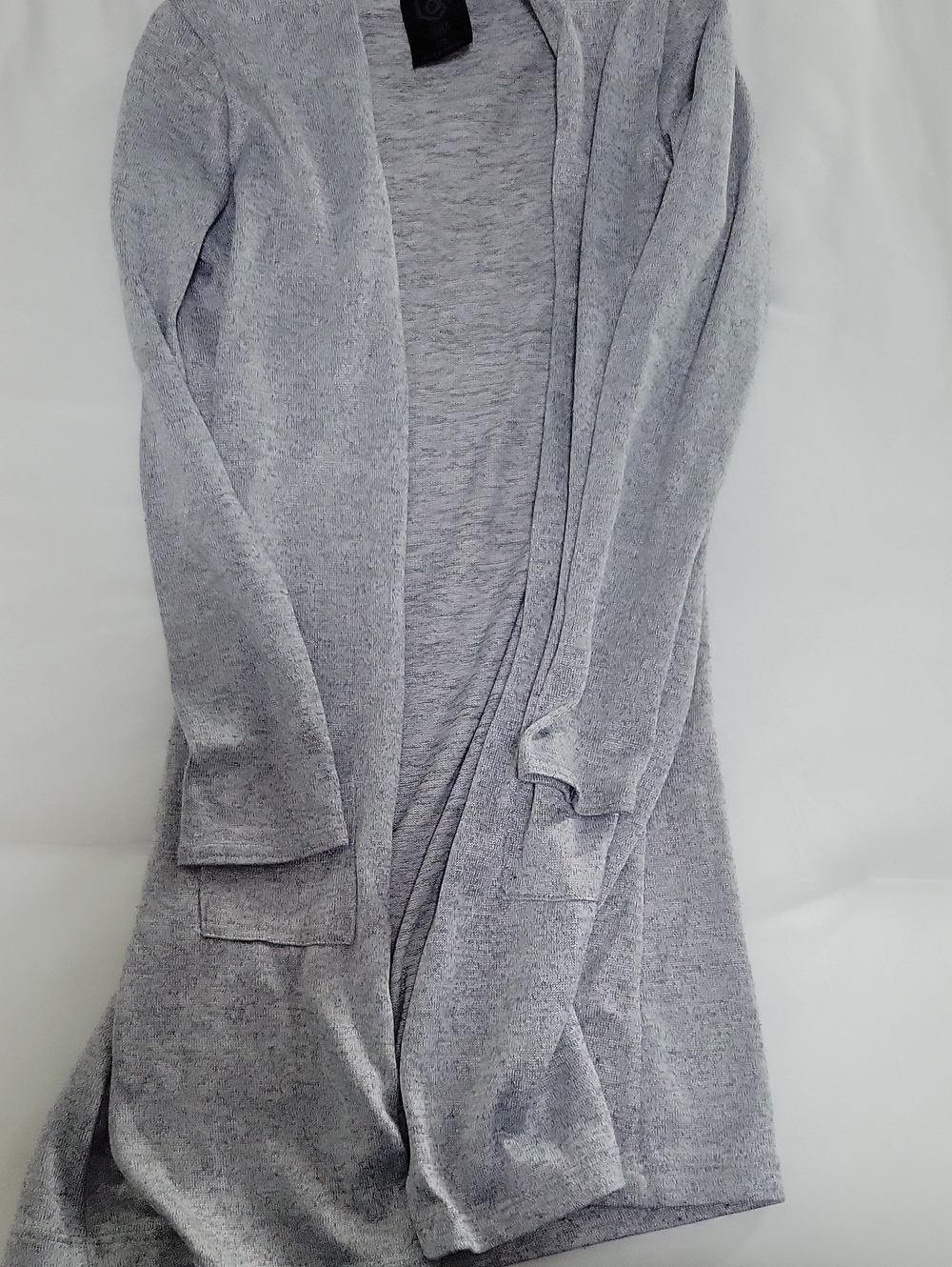 Agnes & Dora Light Gray Open-Front Cozy Cardigan
